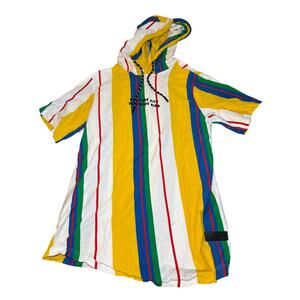 Vox Populi for the people striped hooded t shirt mens medium colorful streetwear